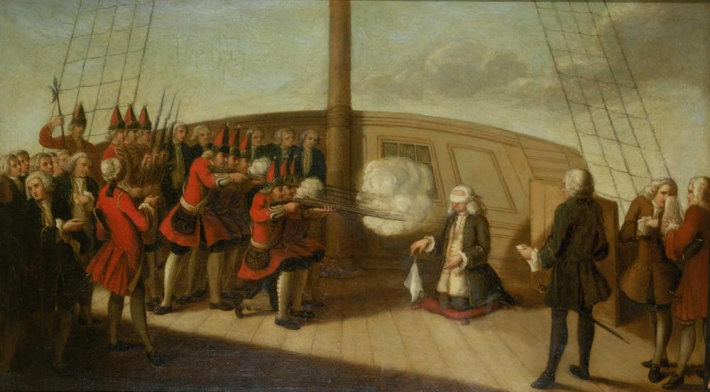 Byng admirális kivégzése
